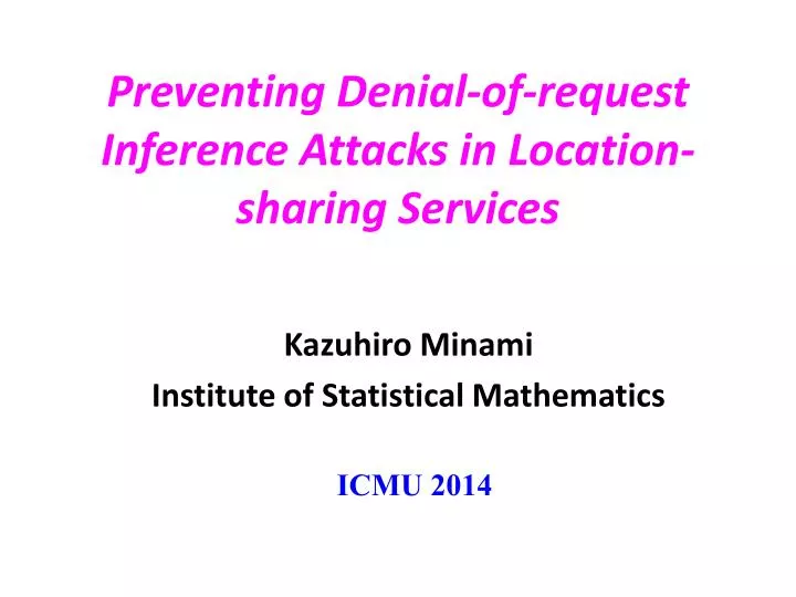 preventing denial of request inference attacks in location sharing services