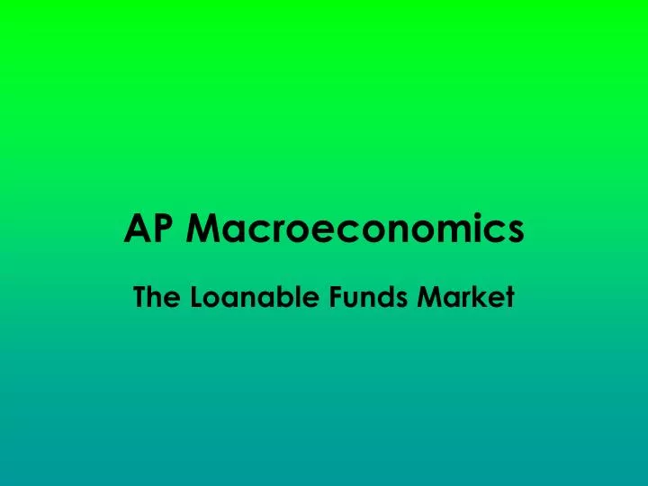 ap macroeconomics