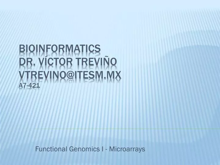 functional genomics i microarrays