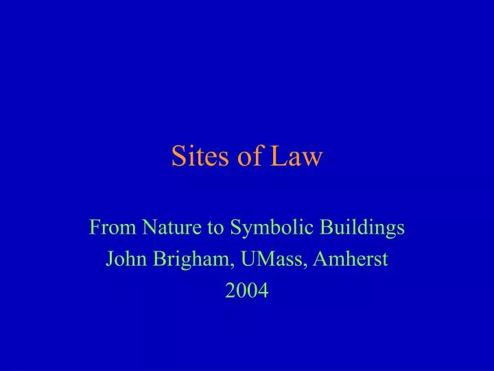 sites of law