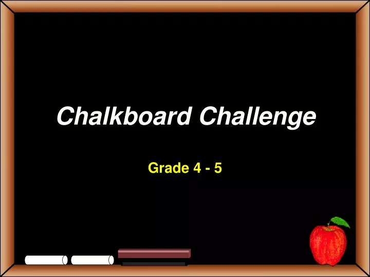 chalkboard challenge