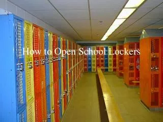 How to Open School Lockers