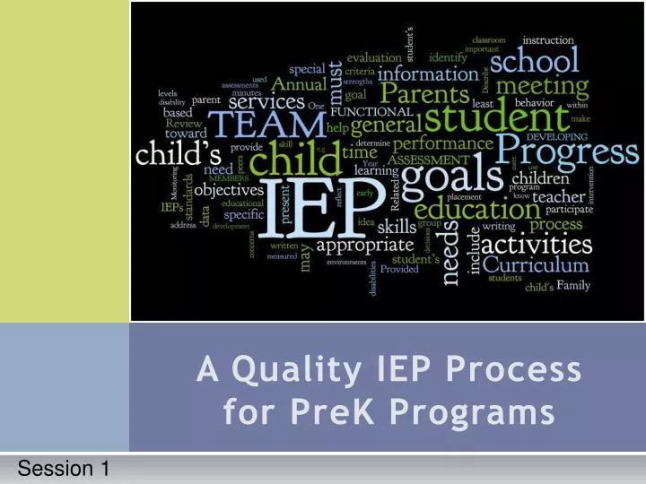 a quality iep process for prek programs