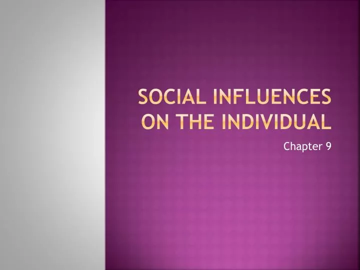 social influences on the individual