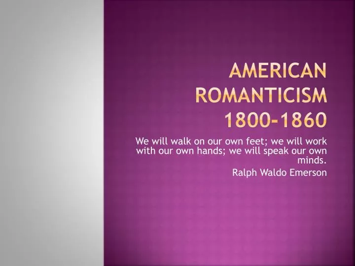 american romanticism 1800 1860