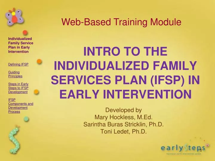 intro to the individualized family services plan ifsp in early intervention