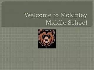 Welcome to McKinley Middle School