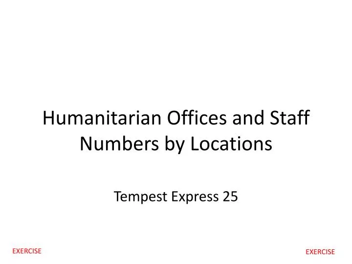 humanitarian offices and staff numbers by locations