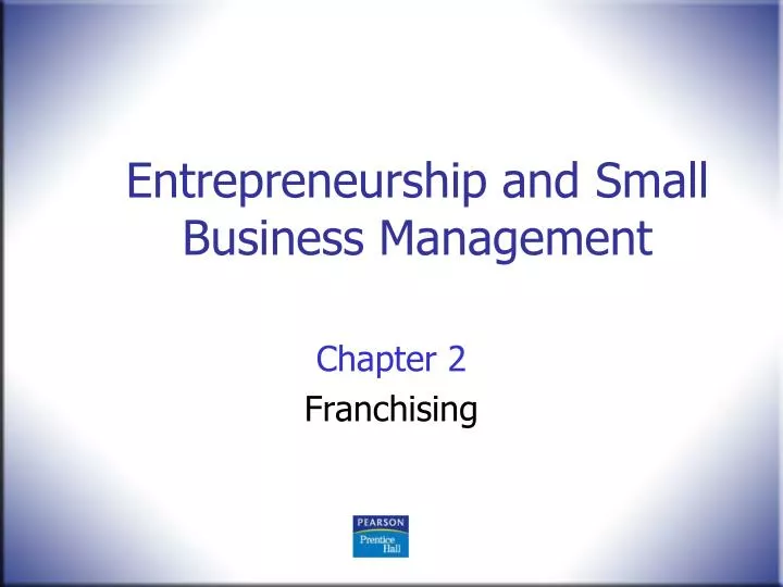 chapter 2 franchising