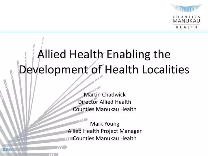 allied health enabling the development of health localities