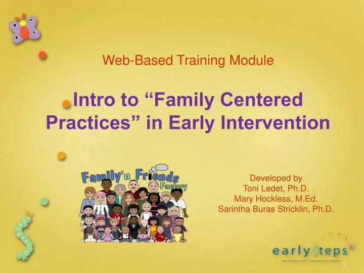 web based training module intro to family centered practices in early intervention