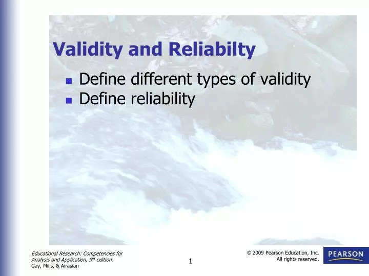 validity and reliabilty