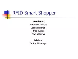 RFID Smart Shopper
