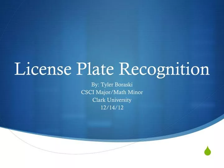 license plate recognition