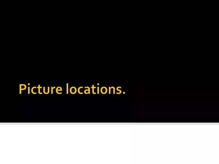 picture locations
