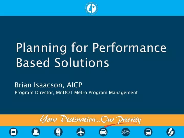planning for performance based solutions