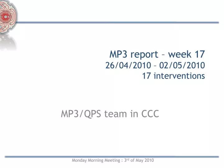 mp3 report week 17 26 04 2010 02 05 2010 17 interventions