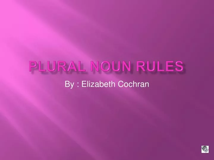 plural noun rules