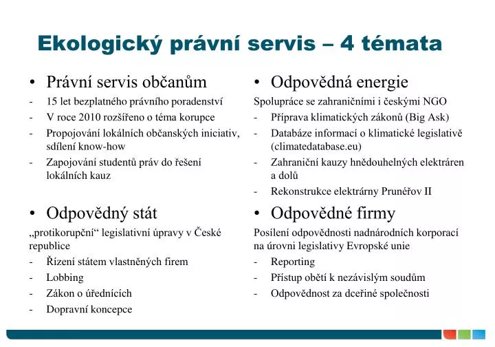 ekologick pr vn servis 4 t mata