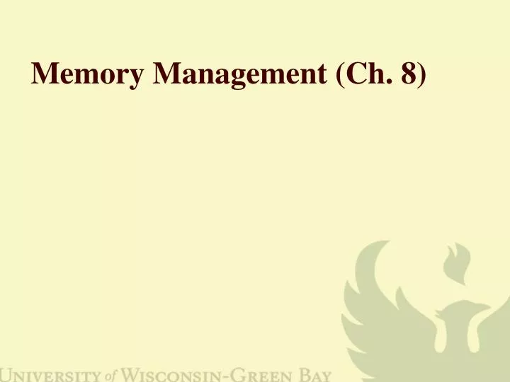 memory management ch 8