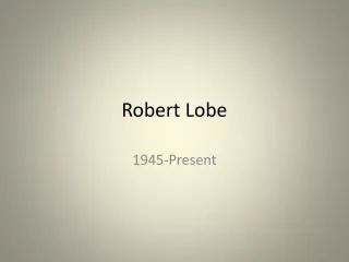 Robert Lobe
