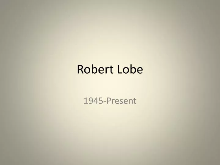 robert lobe