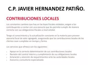 c p javier hernandez pati o