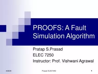 PROOFS: A Fault Simulation Algorithm