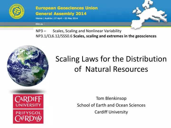 scaling laws for the distribution of natural resources