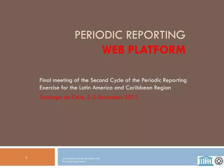 periodic reporting web platform