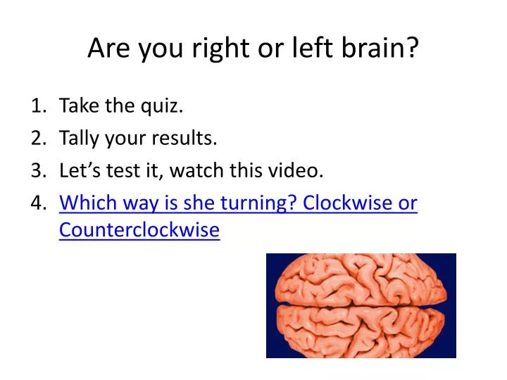 are you right or left brain