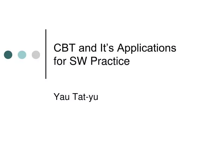 cbt and it s applications for sw practice