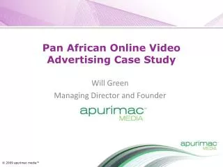 Pan African Online Video Advertising Case Study