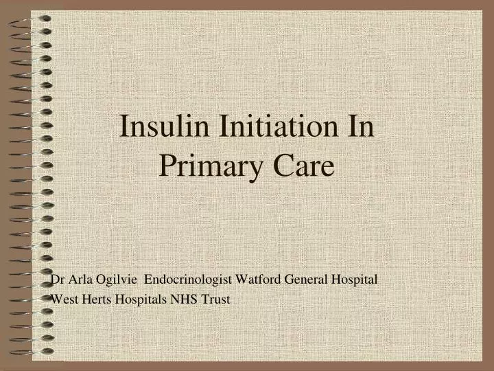 insulin initiation in primary care