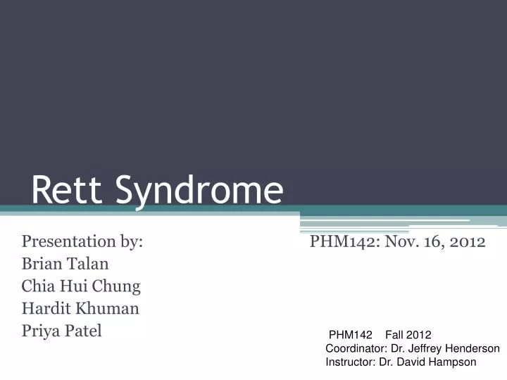 rett syndrome