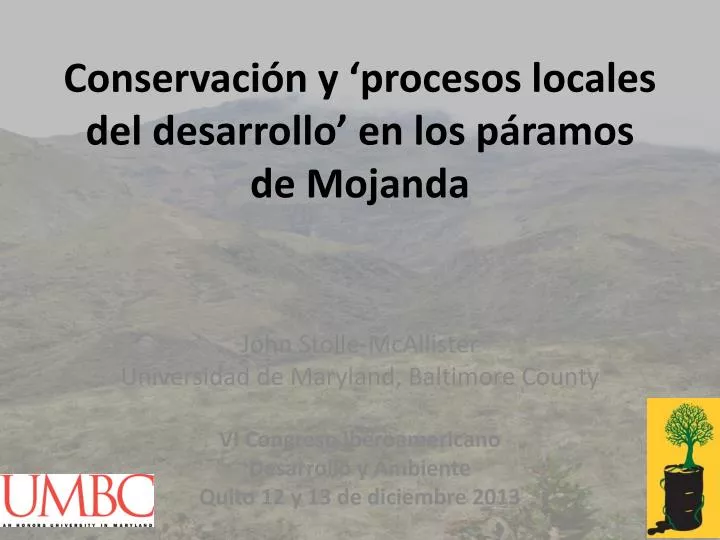 conservaci n y procesos locales del desarrollo en los p ramos de mojanda