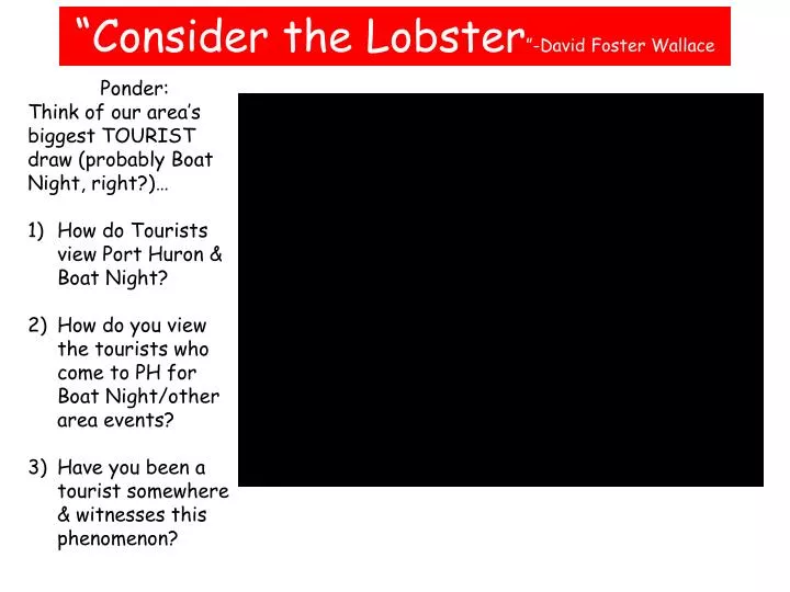 consider the lobster david foster wallace