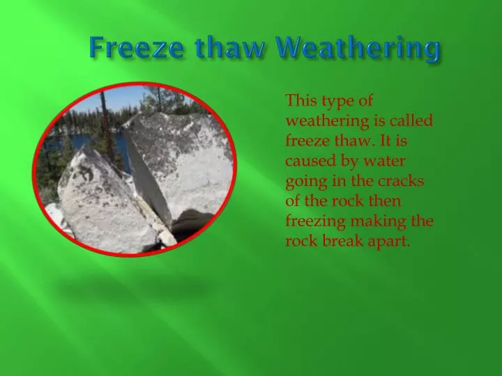 freeze thaw weathering