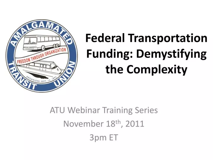 federal transportation funding demystifying the complexity