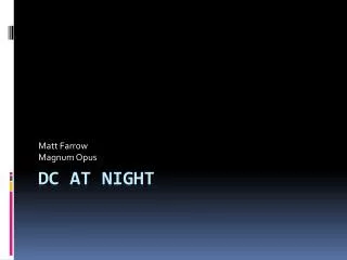 DC at Night