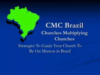 CMC Brazil Churches Multiplying Churches