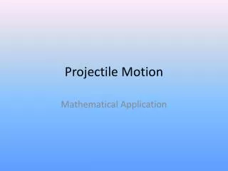 projectile motion