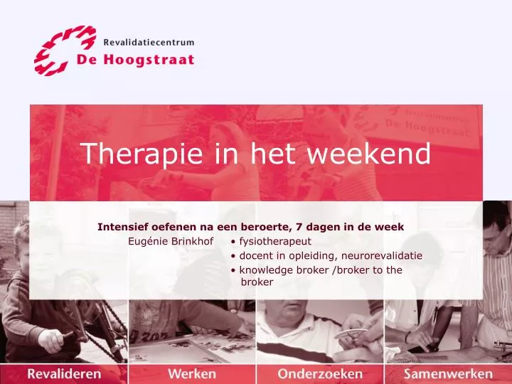 therapie in het weekend