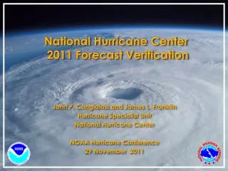 National Hurricane Center 2011 Forecast Verification