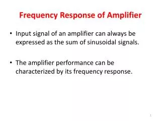 Frequency Response of Amplifier