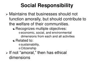 social responsibility