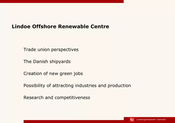 lindoe offshore renewable centre