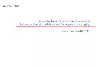 Successful factors of government supported