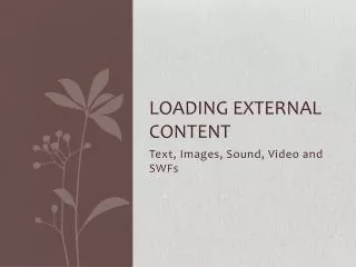 Loading External content
