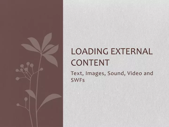 loading external content